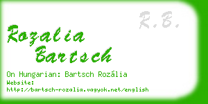 rozalia bartsch business card